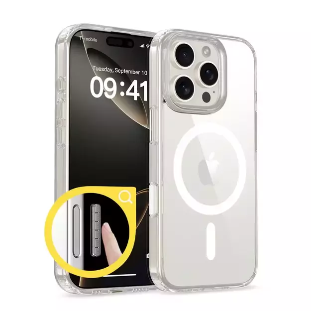 Tech-Protect Flexair Hybrid CC Magsafe iPhone 16 Pro Case - Clear 1