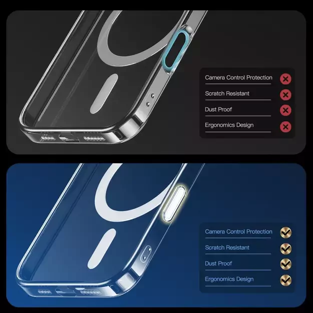 Tech-Protect Flexair Hybrid CC Magsafe iPhone 16 Pro Case - Clear 5