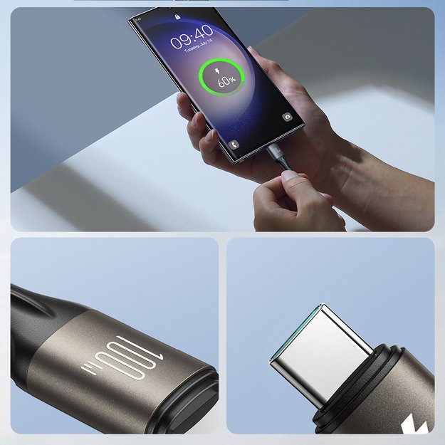 Joyroom Light-Speed ​​Series S-A25 USB-C / USB-C cable 100W 1.2m - black 10