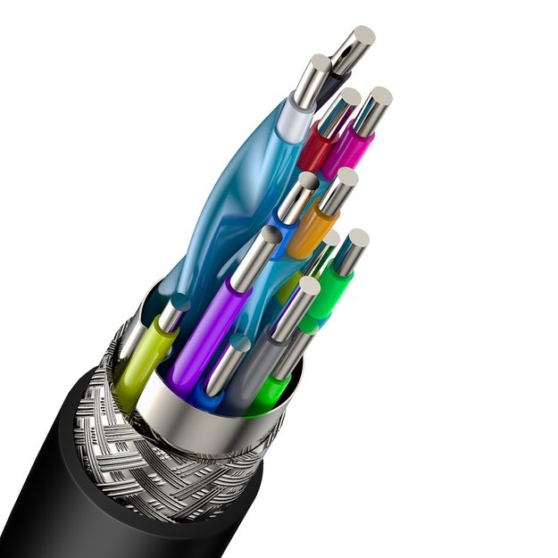 Baseus Cafule HDMI / HDMI 2.0 4K 60 Hz 3D 18 Gbps cable - black 4