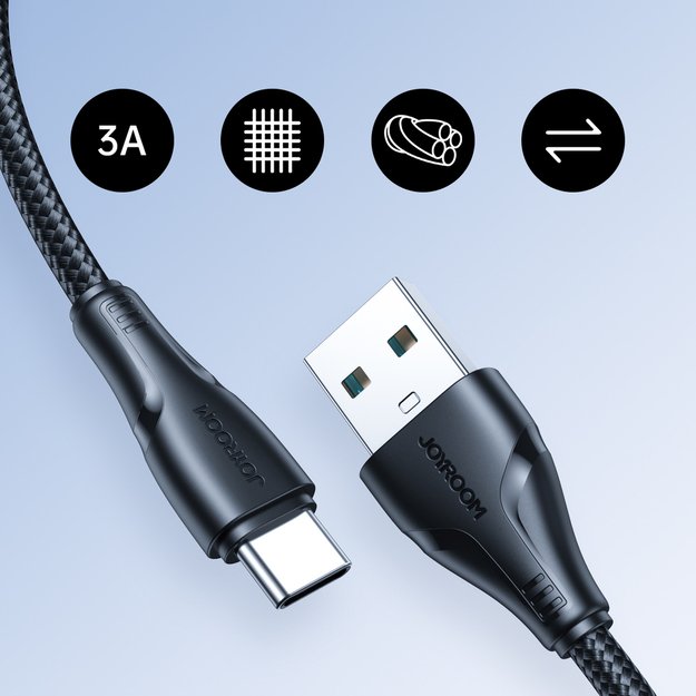 Joyroom Surpass Series A11 USB-A / USB-C 3A cable 0.25 m - black 13