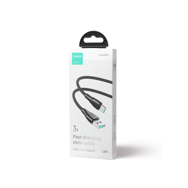 Joyroom Surpass Series A11 USB-A / USB-C 3A cable 0.25 m - black 4
