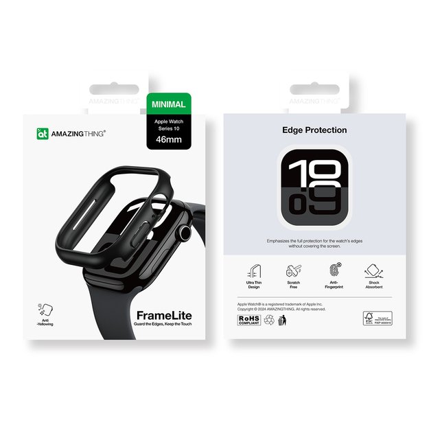 AmazingThing Minimal Case for Apple Watch 46mm &ndash; black 3