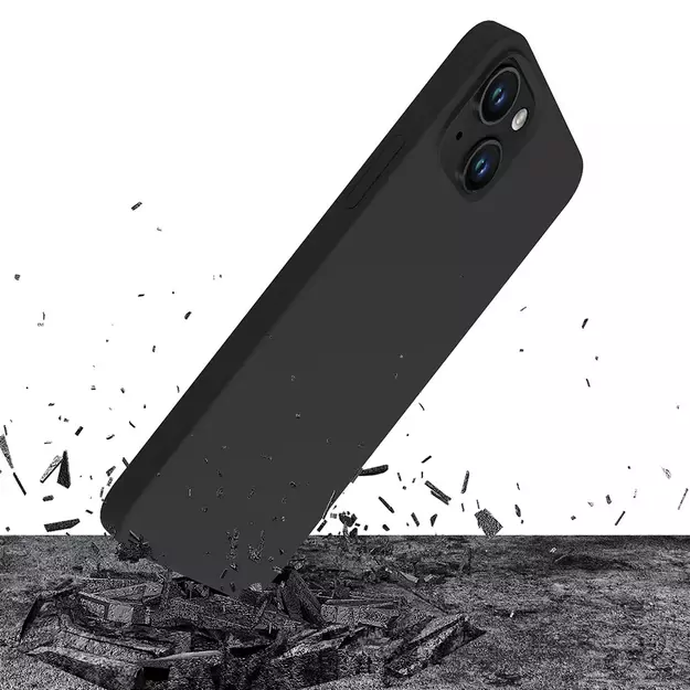 iPhone 14 case from the 3mk Silicone Case series - black 15