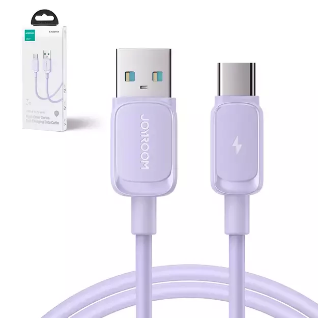 Joyroom Multi-Color Series A14 USB-A / USB-C 3A Cable 1.2m - Purple 13