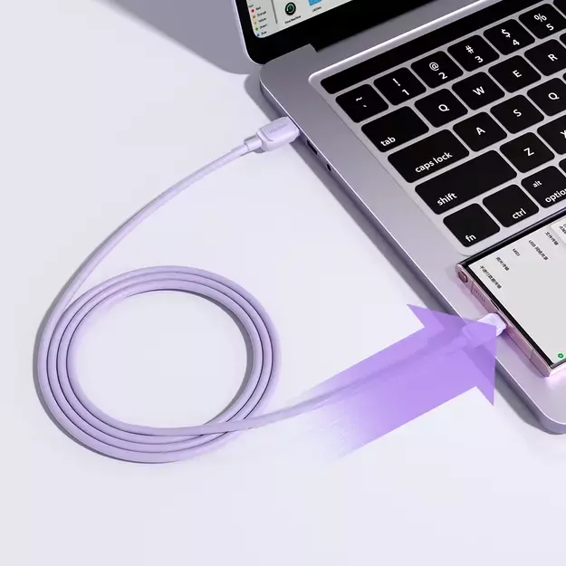 Joyroom Multi-Color Series A14 USB-A / USB-C 3A Cable 1.2m - Purple 18