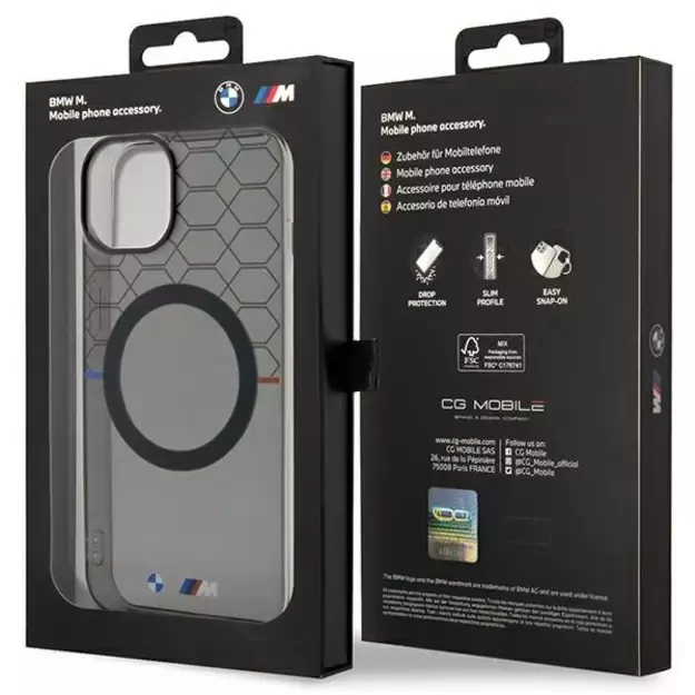 BMW Pattern MagSafe case for iPhone 14 Plus - gray 7