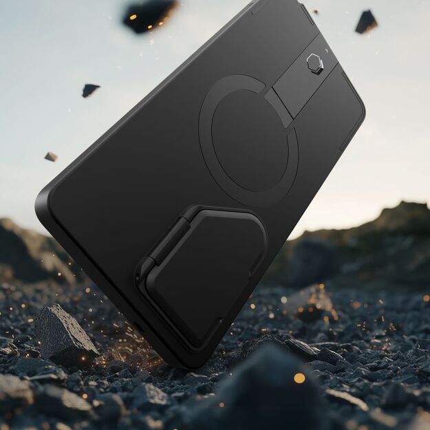 Tech-Protect Kevlar Aura MagSafe Case for Samsung Galaxy S25 Ultra - Black/Orange 6