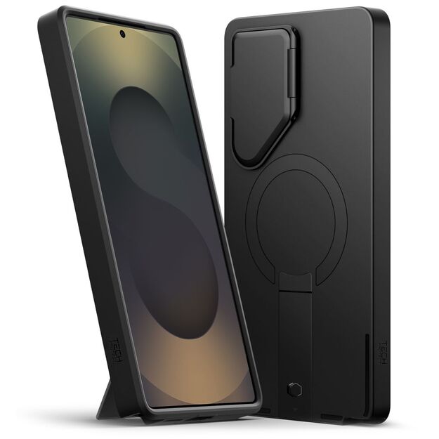 Tech-Protect Kevlar Aura MagSafe Case for Samsung Galaxy S25 Ultra - Black/Orange 1