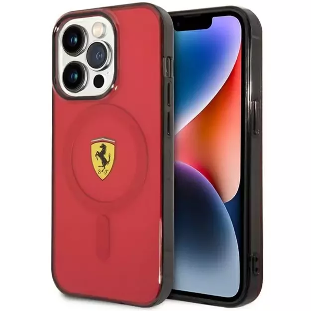 Ferrari FEHMP14LUKR iPhone 14 Pro 6.1  red/red hardcase Translucent Magsafe