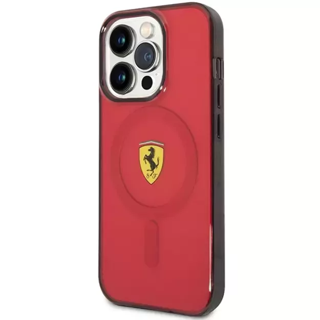 Ferrari FEHMP14LUKR iPhone 14 Pro 6.1  red/red hardcase Translucent Magsafe 1