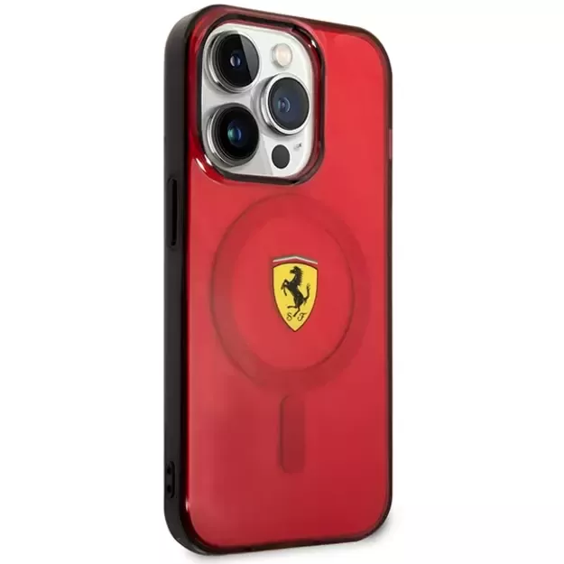 Ferrari FEHMP14LUKR iPhone 14 Pro 6.1  red/red hardcase Translucent Magsafe 3