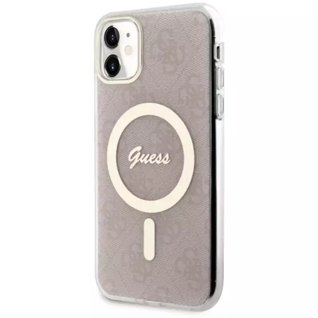 Guess GUHMN61H4STP iPhone 11 6.1  pink/pink hardcase 4G MagSafe 1