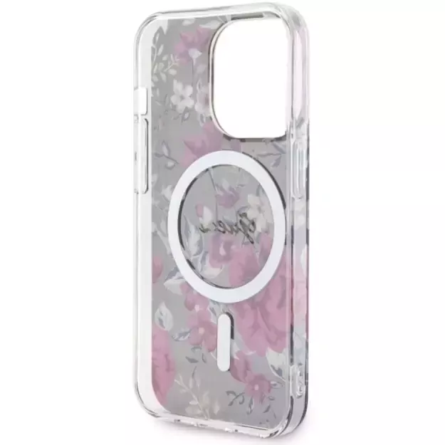 Guess GUHMP14LHCFWSA iPhone 14 Pro 6.1  green/khaki hardcase Flower MagSafe 13