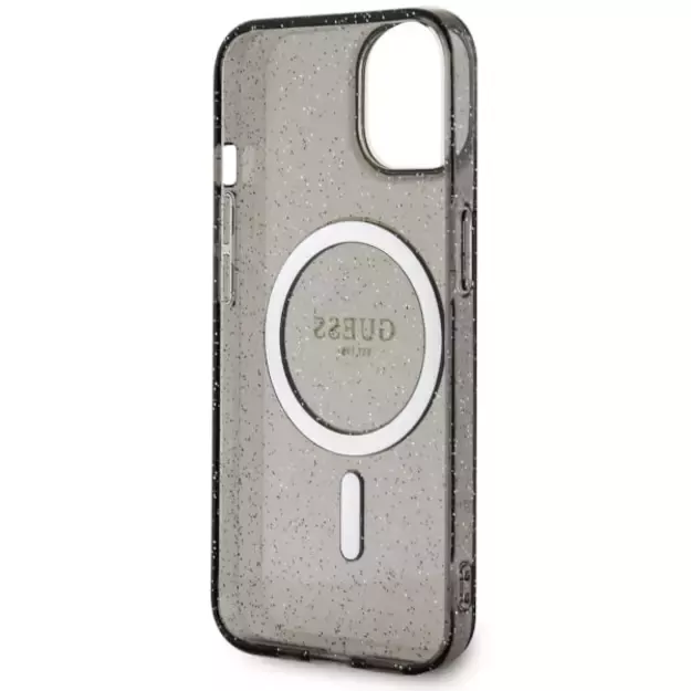 Guess GUHMP14MHCMCGK iPhone 14 Plus 6.7  black/black hardcase Glitter Gold MagSafe 6