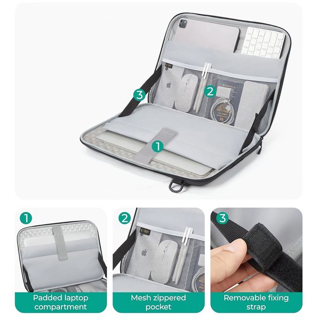 Tech-Protect Ranger-X Tactical Laptop Case for 15-16&quot  - Black 4