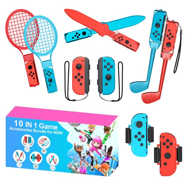 Nintendo Switch Sports 10-in-1 Family Accessory Pack - Red and Blue 1