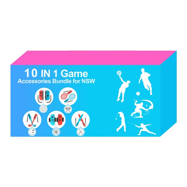 Nintendo Switch Sports 10-in-1 Family Accessory Pack - Red and Blue 16