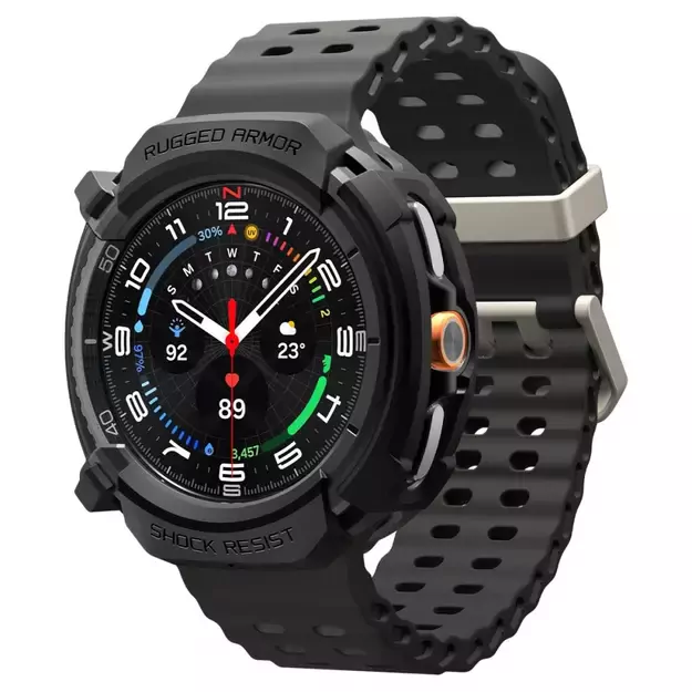 Spigen Rugged Armor Case for Samsung Galaxy Watch 8 Classic 46mm - Matte Black 1