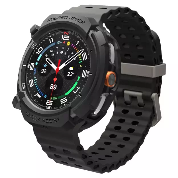Spigen Rugged Armor Case for Samsung Galaxy Watch 8 Classic 46mm - Matte Black 7