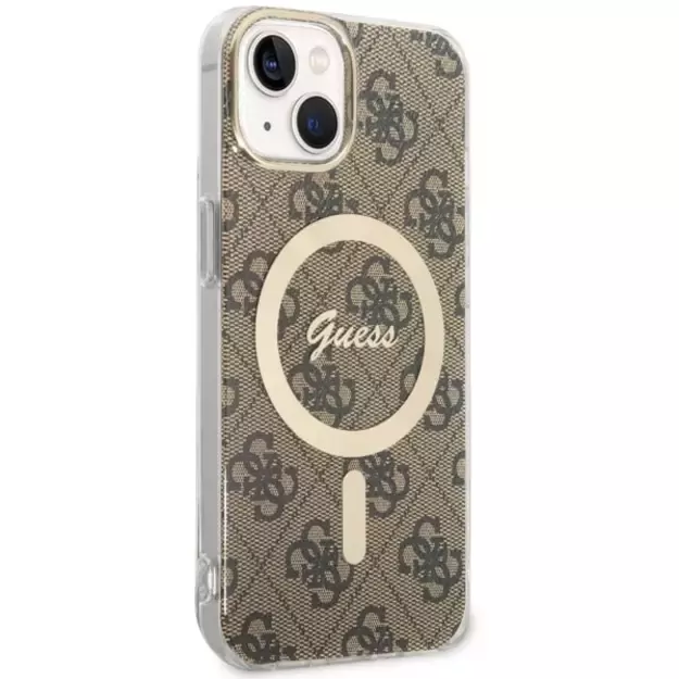 Guess 4G MagSafe case for iPhone 14 - brown 2