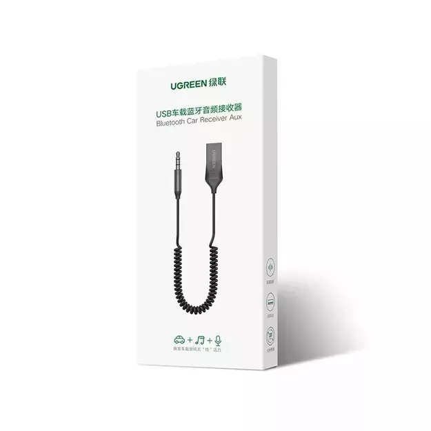 Ugreen Bluetooth 5.3 audio receiver USB cable audio adapter AUX jack black (70601 CM309) 4