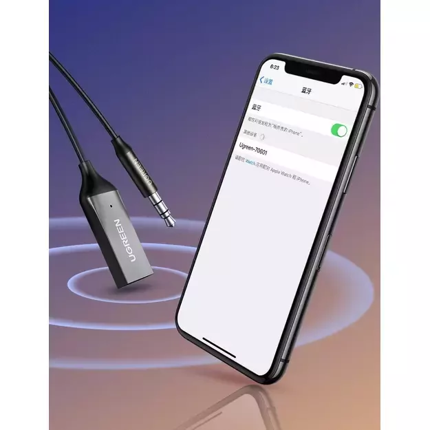 Ugreen Bluetooth 5.3 audio receiver USB cable audio adapter AUX jack black (70601 CM309) 12