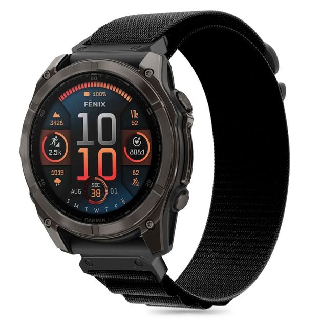 Tech-Protect Nylon Pro Strap Garmin Fenix 5 / 6 / 6 Pro / 7 / 8 (47MM) - Black 2