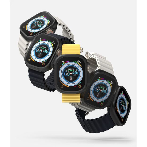 Ringke Slim 2-pack Case for Apple Watch Ultra 1/2 (49mm) - Clear and Matte Black 3