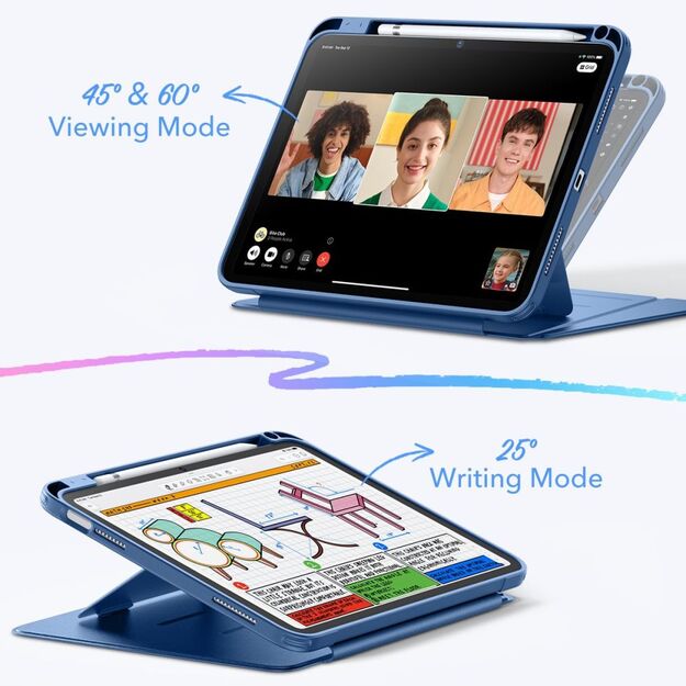 ESR Flip Hybrid Case for iPad 10.9&rdquo; 2022 / iPad 11&rdquo; 2024 - Blue 4