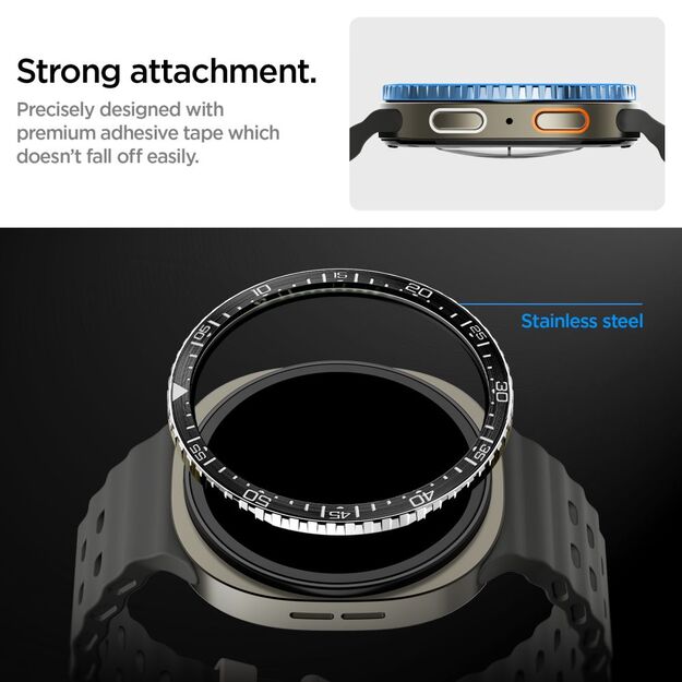 Spigen Bezel Tune Diver Cover for Samsung Galaxy Watch 8 44mm - Black 13