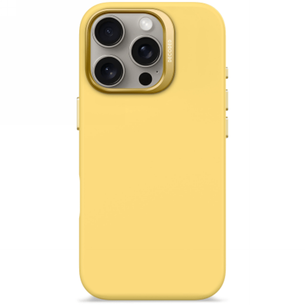 Decoded AntiMicrobial Silicone Backcover with MagSafe for iPhone 16 Pro - Yellow