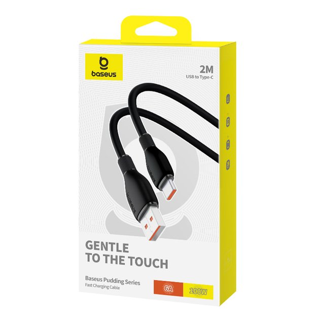 Baseus Pudding Series 100W USB-A - USB-C Cable 2m - Black 9