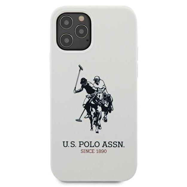 US Polo USHCP12MSLHRWH iPhone 12/12 Pro 6,1  biały/white Silicone Collection 2