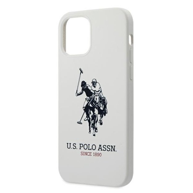 US Polo USHCP12MSLHRWH iPhone 12/12 Pro 6,1  biały/white Silicone Collection 5
