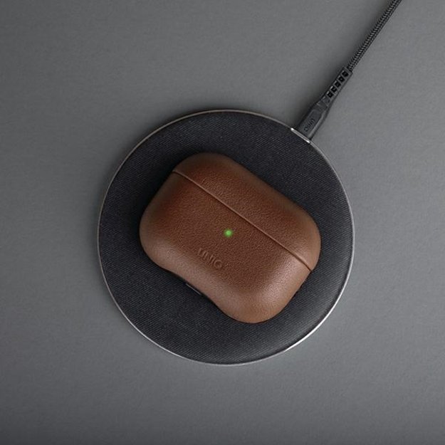 Uniq Terra Genuine Leather case for AirPods Pro - olive 2