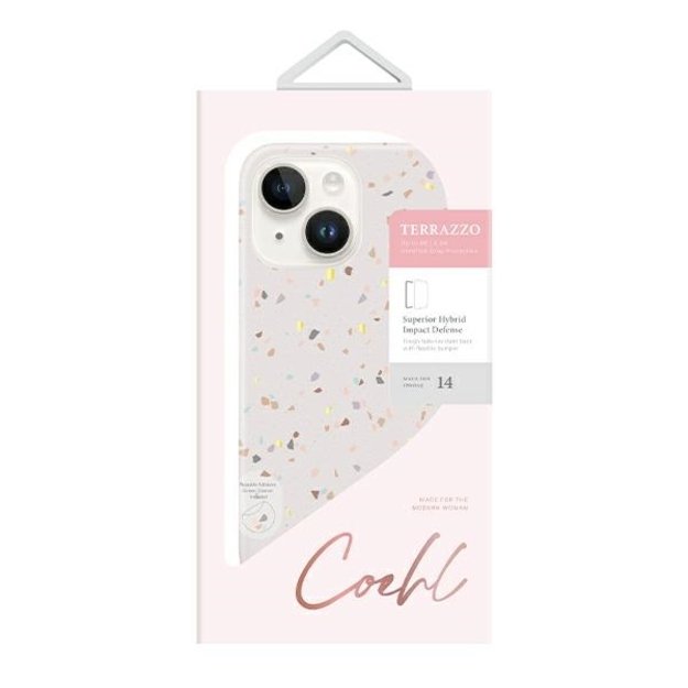 Uniq Coehl Terrazzo case for iPhone 14 Plus - sand 4