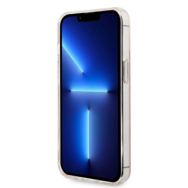 Set Guess GUBPP13LH4EACSP Case+ Charger iPhone 13 Pro pink/pink hard case 4G Print MagSafe 4