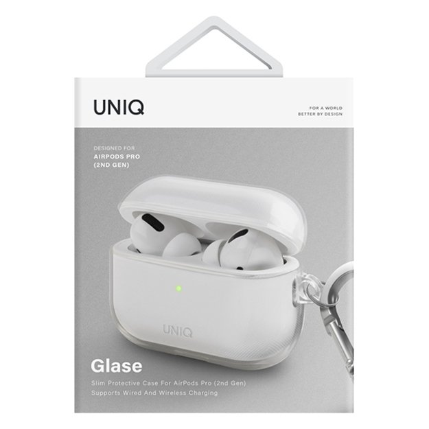 Uniq case Glase AirPods Pro 2 gen transparent/glossy clear 3