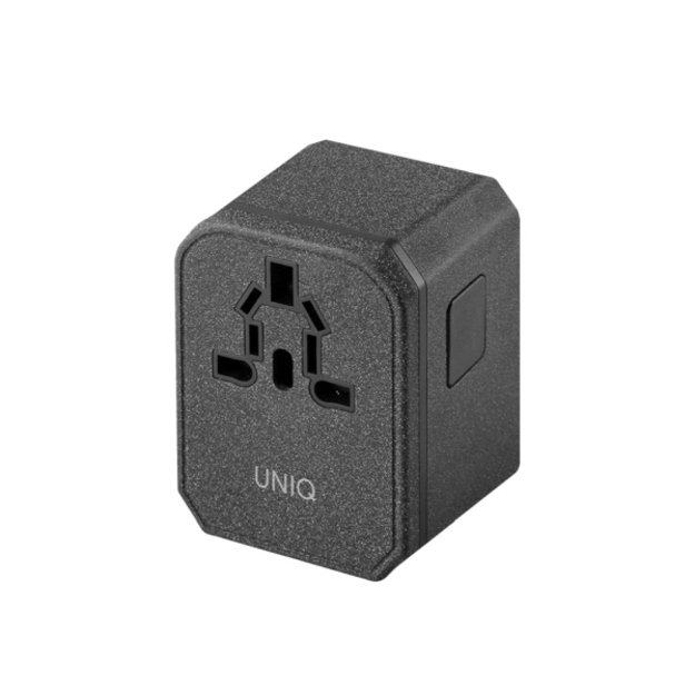 Uniq Voyage LITHOS Collective 33W 2xUSB PD 18W QC 3.0 travel adapter - gray 1