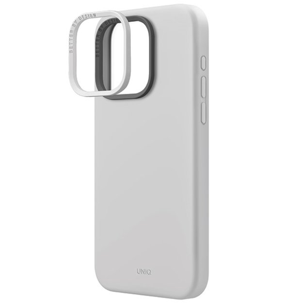 Uniq Lino Hue Magclick Charging case for iPhone 15 Pro Max - light gray 2