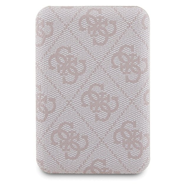 Guess 4G Metal Logo case set for iPhone 15 + 5000mAh MagSafe power bank - pink 8