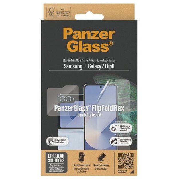 PanzerGlass Bundle 2in1 foil + tempered glass for Samsung Galaxy Z Flip 6 3