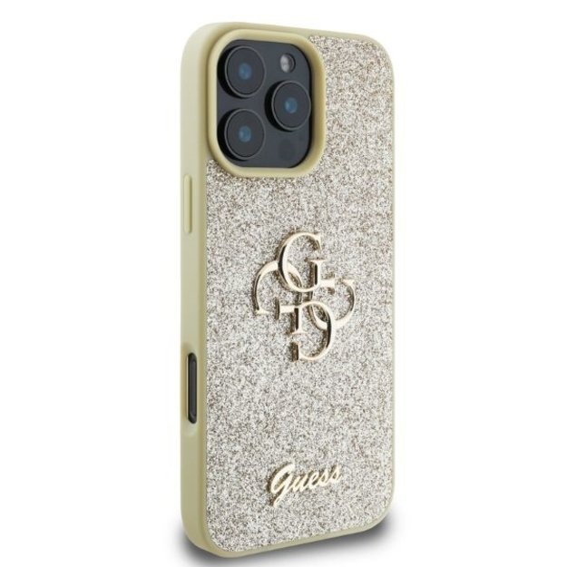 Guess Fixed Glitter Big 4G case for iPhone 16 Pro Max - gold 1