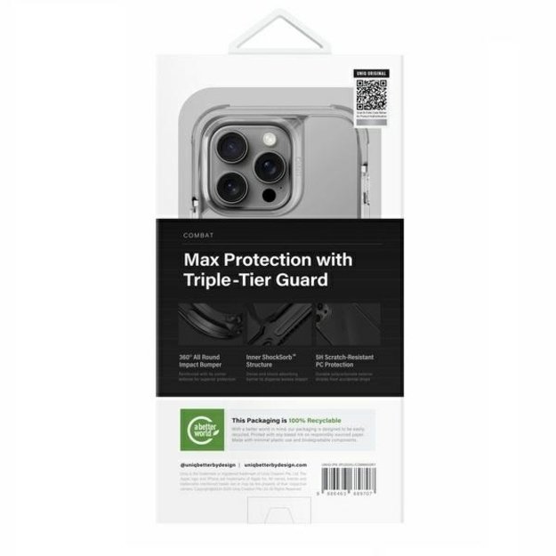 Uniq Combat iPhone 16 Pro 6.3&quot  Magclick Charging case gray/stone gray 4