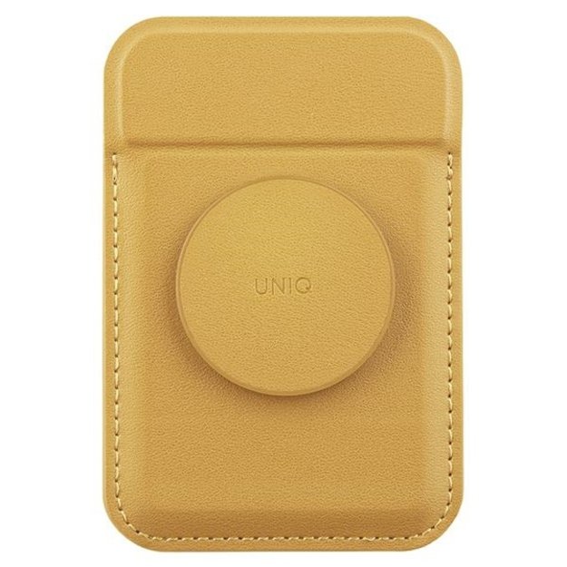 Uniq Flixa Magnetic Card Wallet with Stand Yellow/Canary Yellow MagSafe