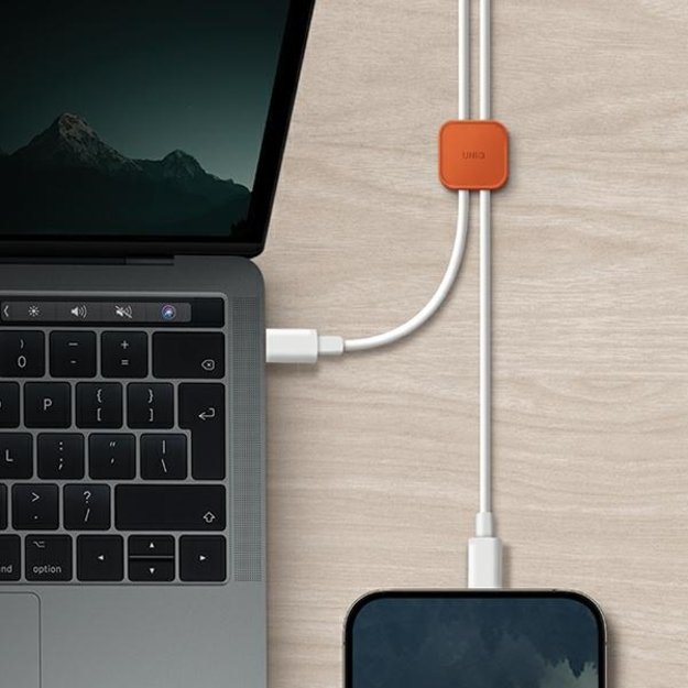 Uniq Pod Self-adhesive Cable Organizer - Set of 8 - Orange 3