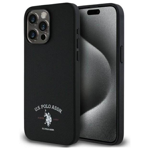 US Polo USHCP15XPARK iPhone 15 Pro Max 6.7&quot  black/black Printed DH Logo