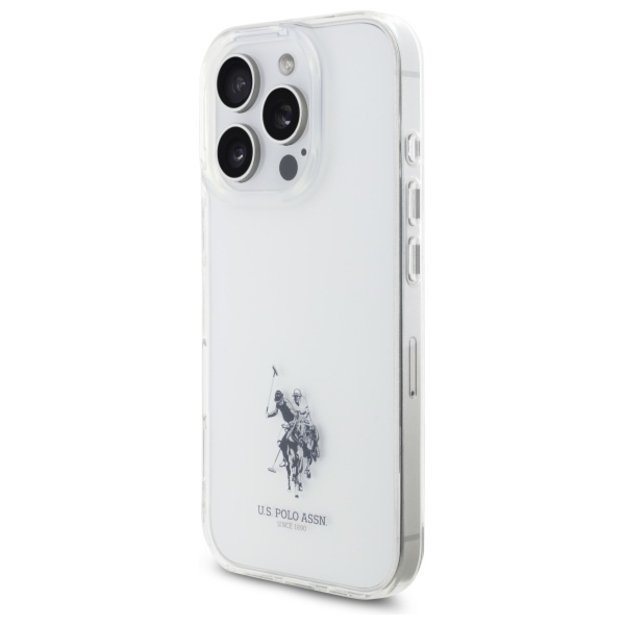 US Polo USHCP15XUSMT iPhone 15 Pro Max 6.7&quot  Clear/Transparent IML Printed Double Horse Logo 1