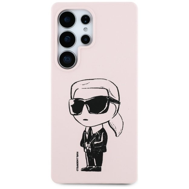 Karl Lagerfeld Silicone Graffiti Ikonik Printed Logo MagSafe Case for Samsung Galaxy S25 Ultra - Pink 2